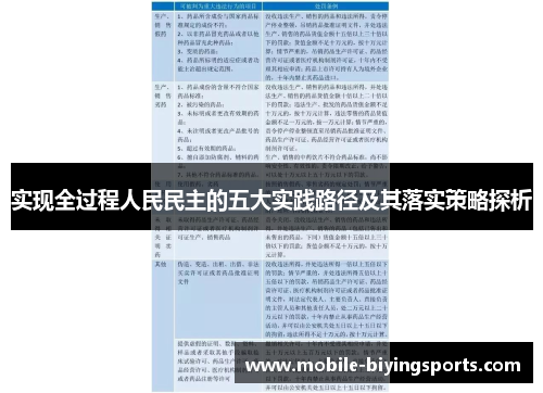 实现全过程人民民主的五大实践路径及其落实策略探析 实现全过程人民民主的五大实践路径及其落实策略探析
