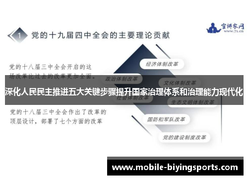 深化人民民主推进五大关键步骤提升国家治理体系和治理能力现代化 深化人民民主推进五大关键步骤提升国家治理体系和治理能力现代化