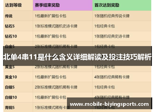 北单4串11是什么含义详细解读及投注技巧解析 北单4串11是什么含义详细解读及投注技巧解析