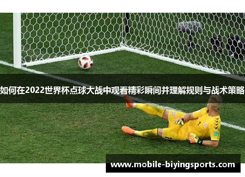 如何在2022世界杯点球大战中观看精彩瞬间并理解规则与战术策略 如何在2022世界杯点球大战中观看精彩瞬间并理解规则与战术策略
