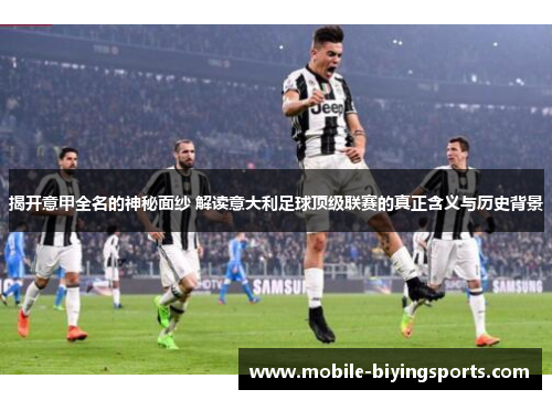 揭开意甲全名的神秘面纱 解读意大利足球顶级联赛的真正含义与历史背景