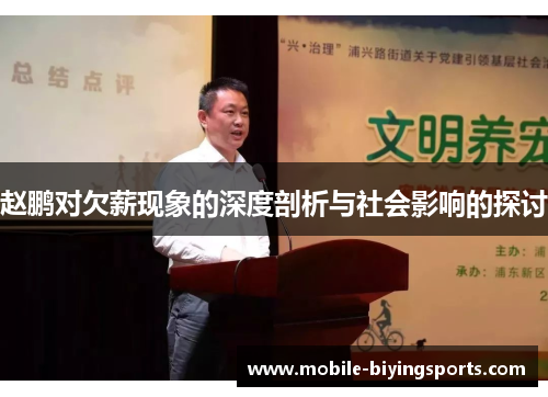 赵鹏对欠薪现象的深度剖析与社会影响的探讨 赵鹏对欠薪现象的深度剖析与社会影响的探讨